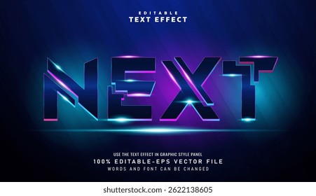 3D Next Futuristic text effect - Editable text effect