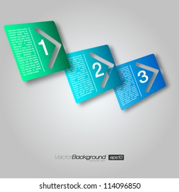 3D Next Step Arrow Boxes | EPS10 Vector Design