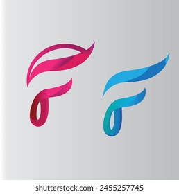 3d  nice f logo  template