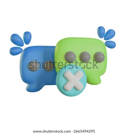 3D No Comment Icon Illustration
