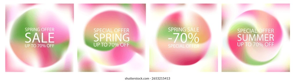 3d noise background. Organic gradient sun garden blurred image. Abstract pastel gradation color palette. Aurora sky light grain vector mesh. Aesthetic music event cover. Fluid spring poster design