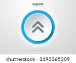3d north pointing arrow, arrows up, swipe up, upload, upgrade, speed up, level up icon, symbol, sign, emblem, push button for UI UX website mobile app.