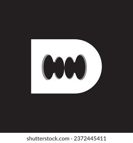 3d note music logo icon design.