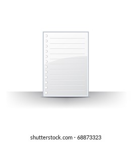 3d notepad icon vector illustration