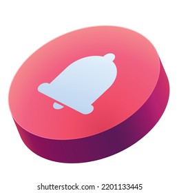 diseño aislado de ilustración de icono de notificación 3D