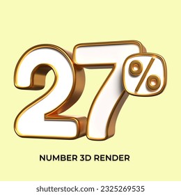 3d number 27% percentage gold sale eps