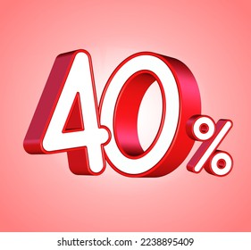 3d number 40 percentage for sell discount