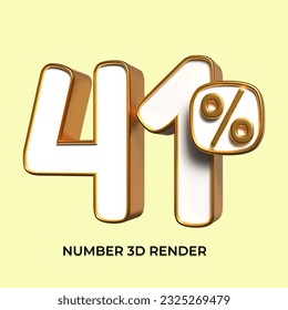 3d number 41% percentage gold sale eps