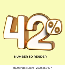 3d number 42% percentage gold sale eps