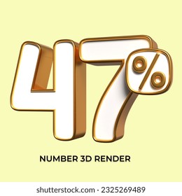 3d number 47% percentage gold sale eps