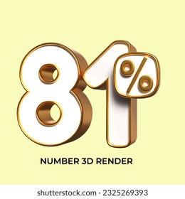 3d number 81% percentage gold sale eps