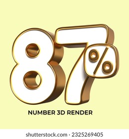 3d number 87% percentage gold sale eps