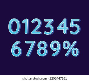 3d number collection. Vector illustration