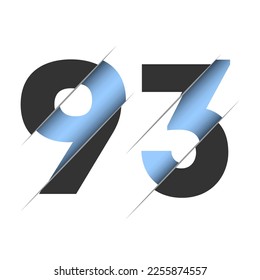 3d number cut design for decorative design. 3d art wallpaper. Vintage vector ornament template.