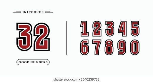 3D Number font. Beautiful elegant numerals. Vintage and old school retro typographic. Vector Illustration numbers.