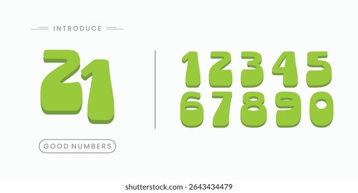3D Number font. Beautiful elegant numerals. Vintage and old school retro typographic. Vector Illustration numbers