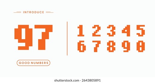 3D Number font. Beautiful elegant numerals. Vintage and old school retro typographic. Vector Illustration numbers.
