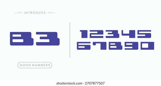 Fuente de número 3D. Hermosos números elegantes. Antiguas y tipografía retro de la vieja escuela. Números de Ilustración vectorial.
