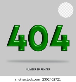 3D number green bottle color