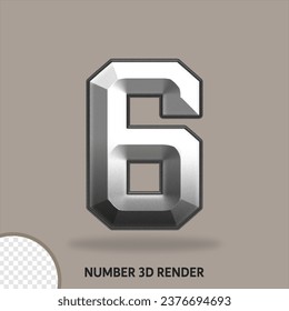 Número 3D con estilo metálico