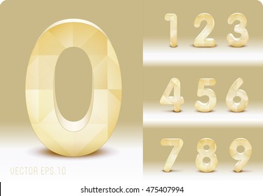 3d numbers made of plywood and wood.  Zero 0 One 1 Two 2 Three 3 Four 4 Five 5 Six 6 Seven 7 eight 8 nine 9. vector eps10