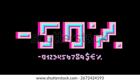 3D numbers, multi colored numerals, vector illustration 10EPS