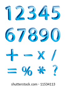 3D numeric digits