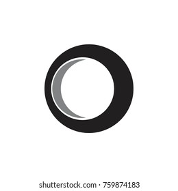 3D O letter logo design vector