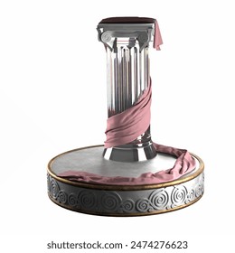 3d object metal and glass style
