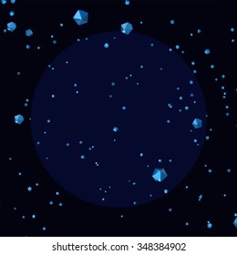 3d object in night space 