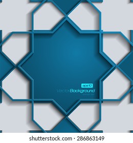 3D octagon of  frames background