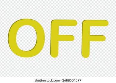 Design 3d off text para a sua empresa