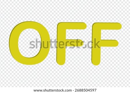 3d off text design for your business
