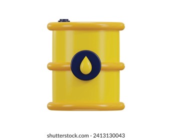 3d oil barrel container icon vector illustration