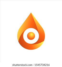 3D oil and gas logo design. letter o water and oil logo vector template.