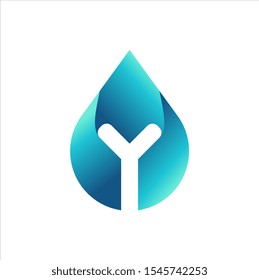 3D oil and gas logo design. letter y water and oil logo vector template.