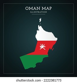 3D Oman Vector Map Illustration