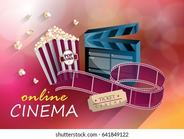 Film Movie Background Clapperboard Film Reels Stock Photo (Edit Now ...