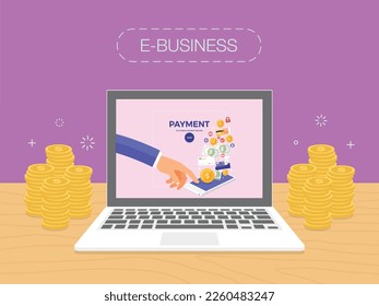 3D Online Shopping on Websites or Mobile Applications Concepts of Vector Marketing and Digital Marketing. with isometric smartphone design and perspective illustration. for online store promotion.
