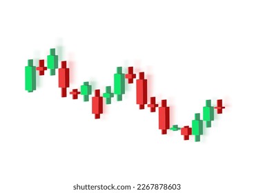 3D online trading with browser on white background. 3d vector trading for business investment render illustration