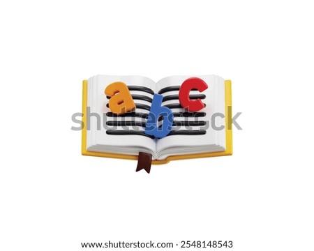 3d open book icon concept of 3d education icon vector illustration
