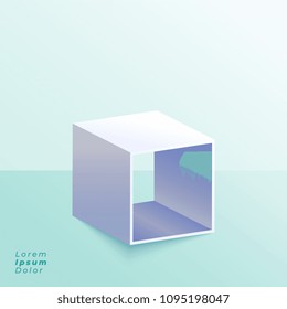 3d open box stand on studio background