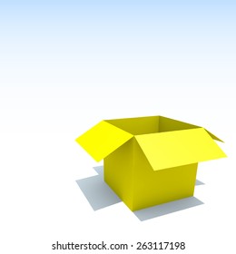 3D Open Box Yellow