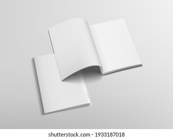 3D Open And Close Horizontal Catalog Or Magazine. EPS10 Vector