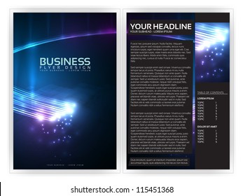 3D Optical Fibers Business Brochure Template | Editable Vector Layout