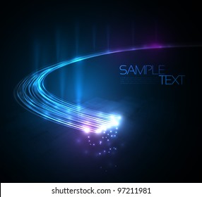 3D Optical Fibers Vector Illustration