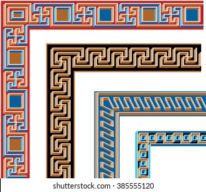 3D Optical Illusion Greco-Roman Vector Ornamental Borders