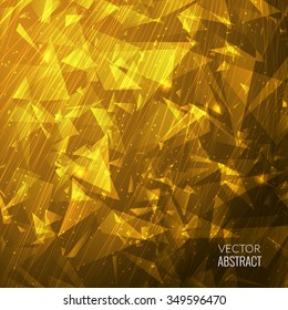3D Orange Abstract Business Background with Triangles Circles, Lines and Shapes EPS10 Design Layout for Your Business.