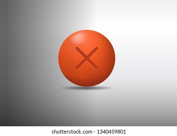 3d orange ball. vector illustration