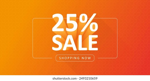 3D Orange Banner Sale 25%. Jetzt einkaufen.